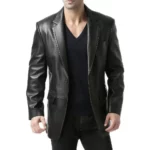 mens-black-leather-blazer-jacket