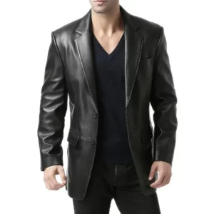 mens-black-leather-blazer-jacket
