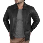 black-shirt-collar-leather-reeves-jacket
