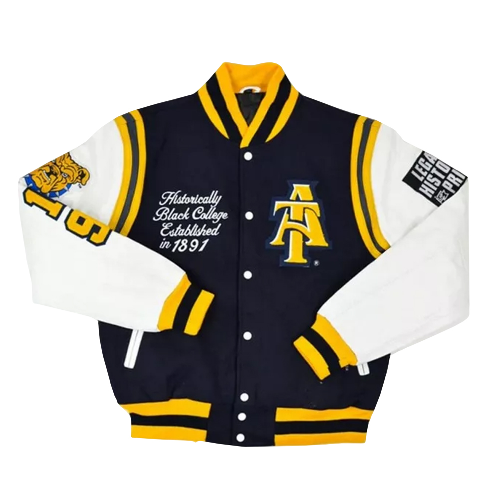 Aggie Pride North Carolina A&T Varsity Jacket front view