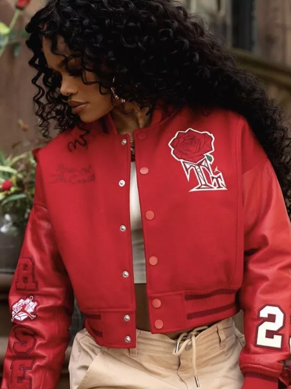 Teyana Taylor Jordan Cropped Jacket front view