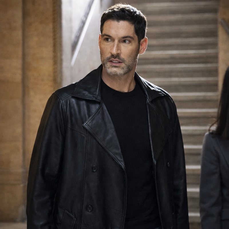 CIA S01 Tom Ellis Leather Coat