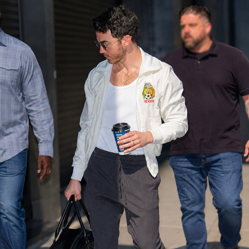 Kevin Jonas NYC 2026 White Jacket front view